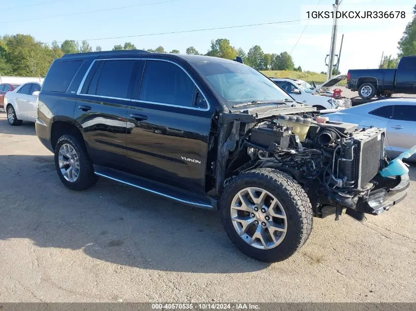 2018 GMC Yukon Slt Standard Edition VIN: 1GKS1DKCXJR336678 Lot: 40570535