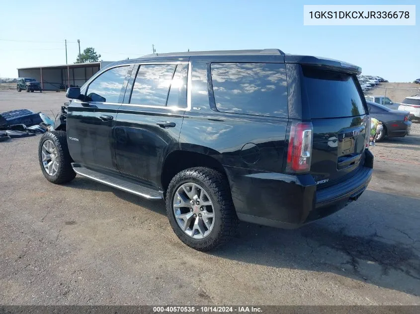 2018 GMC Yukon Slt Standard Edition VIN: 1GKS1DKCXJR336678 Lot: 40570535