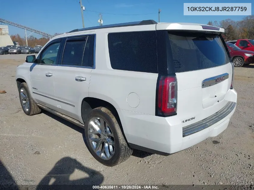 2018 GMC Yukon Denali VIN: 1GKS2CKJ8JR287759 Lot: 40635611