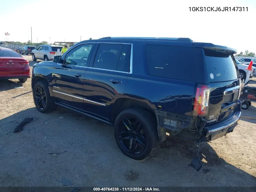 2018 GMC Yukon Denali VIN: 1GKS1CKJ6JR147311 Lot: 40764238