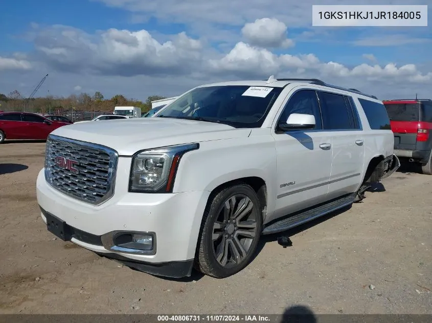 2018 GMC Yukon Xl Denali VIN: 1GKS1HKJ1JR184005 Lot: 40806731