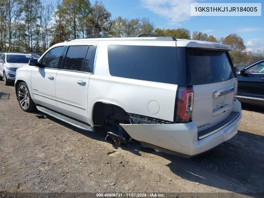 2018 GMC Yukon Xl Denali VIN: 1GKS1HKJ1JR184005 Lot: 40806731