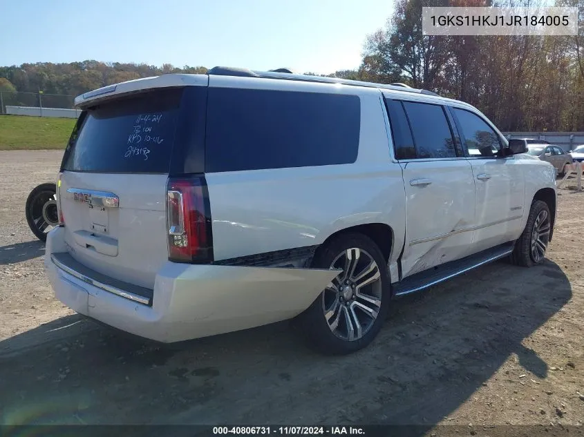 2018 GMC Yukon Xl Denali VIN: 1GKS1HKJ1JR184005 Lot: 40806731