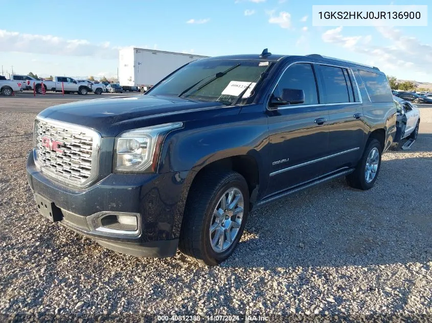 2018 GMC Yukon Xl Denali VIN: 1GKS2HKJ0JR136900 Lot: 40812388