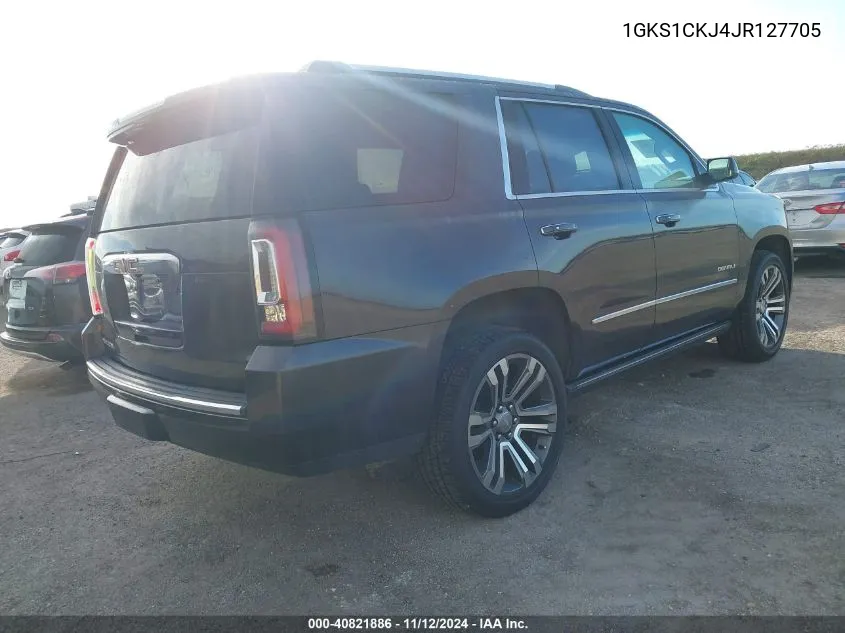 2018 GMC Yukon Denali VIN: 1GKS1CKJ4JR127705 Lot: 40821886