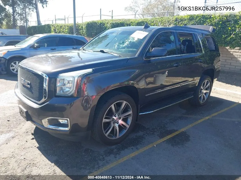 2018 GMC Yukon Slt VIN: 1GKS1BKC6JR257996 Lot: 40848613