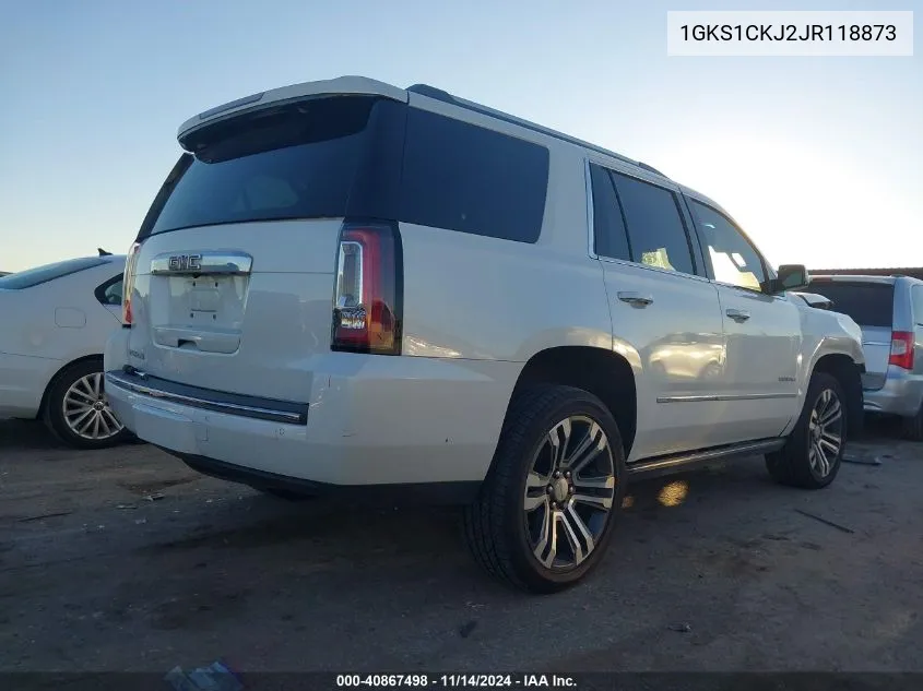 2018 GMC Yukon Denali VIN: 1GKS1CKJ2JR118873 Lot: 40867498