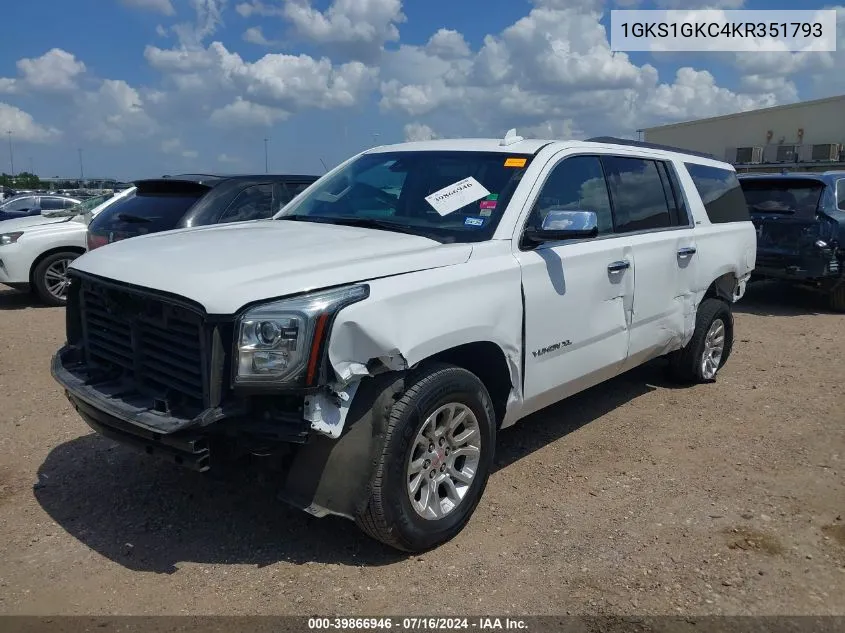 1GKS1GKC4KR351793 2019 GMC Yukon Xl Slt