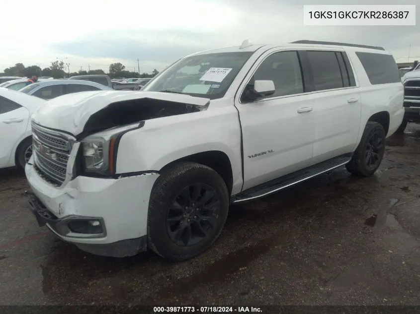 2019 GMC Yukon Xl Slt VIN: 1GKS1GKC7KR286387 Lot: 39871773