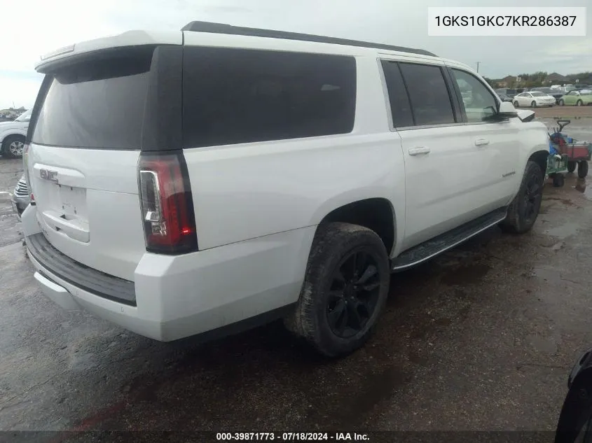 2019 GMC Yukon Xl Slt VIN: 1GKS1GKC7KR286387 Lot: 39871773