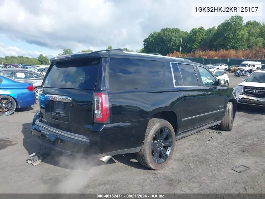 2019 GMC Yukon Xl Denali VIN: 1GKS2HKJ2KR125107 Lot: 40152471