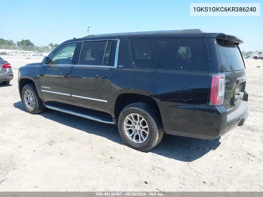 2019 GMC Yukon Xl Slt VIN: 1GKS1GKC6KR386240 Lot: 40198367