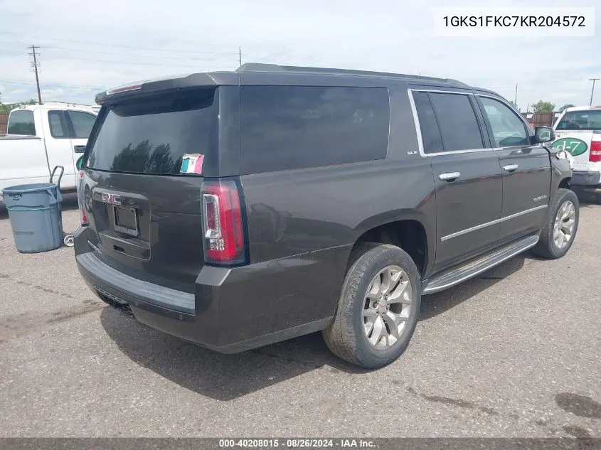 2019 GMC Yukon Xl Sle VIN: 1GKS1FKC7KR204572 Lot: 40208015