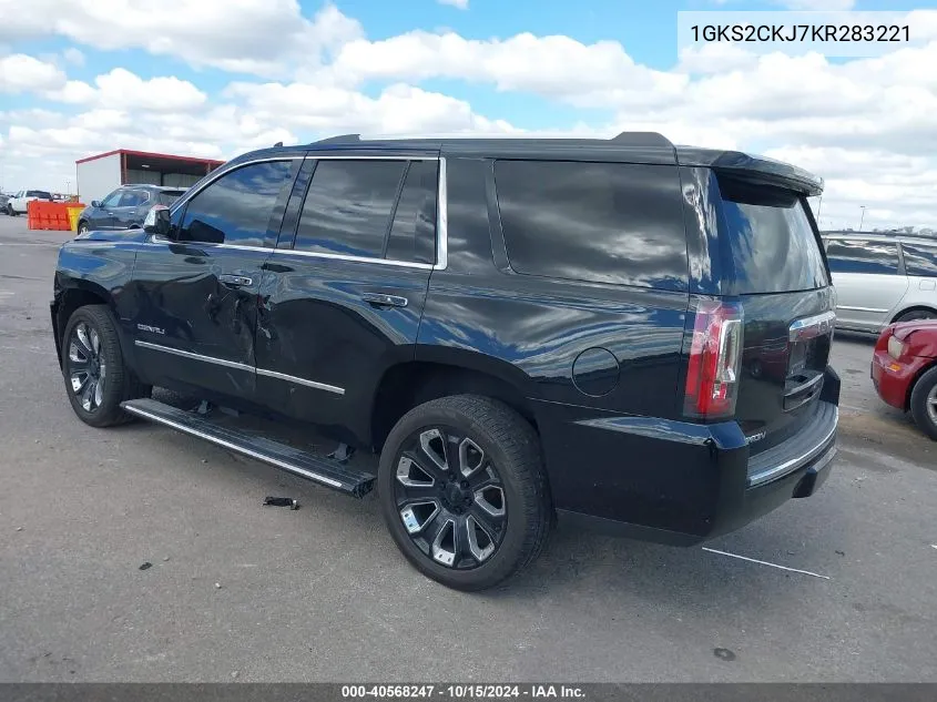 2019 GMC Yukon Denali VIN: 1GKS2CKJ7KR283221 Lot: 40568247