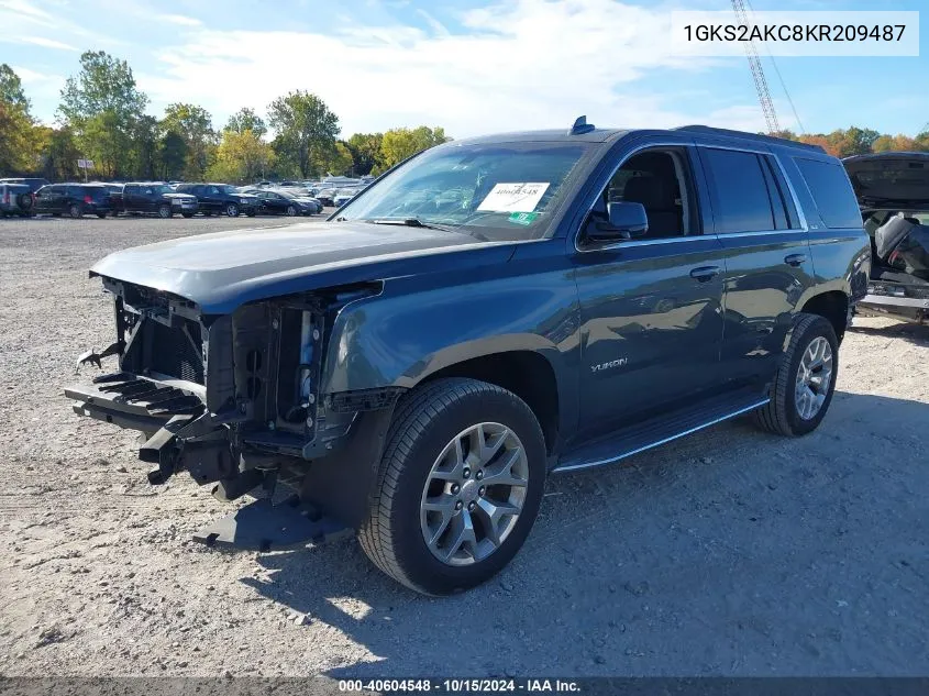 2019 GMC Yukon Sle VIN: 1GKS2AKC8KR209487 Lot: 40604548