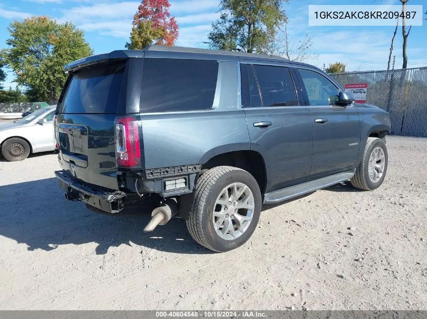 2019 GMC Yukon Sle VIN: 1GKS2AKC8KR209487 Lot: 40604548