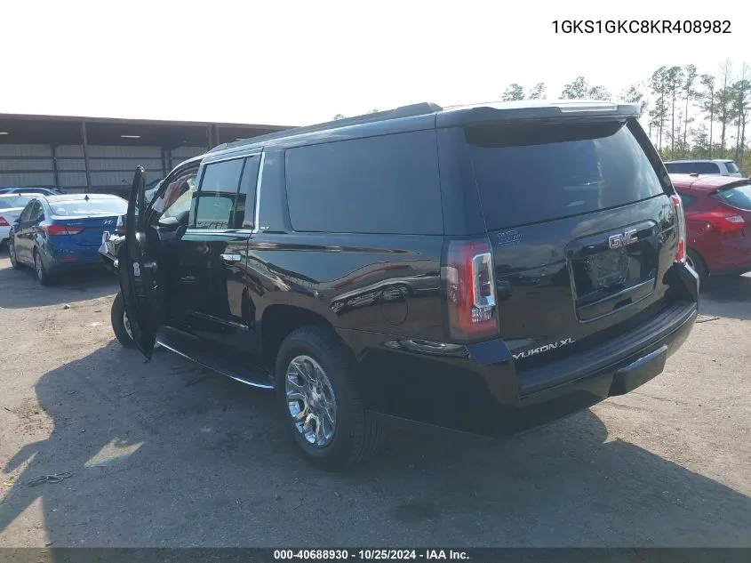 2019 GMC Yukon Xl Slt VIN: 1GKS1GKC8KR408982 Lot: 40688930