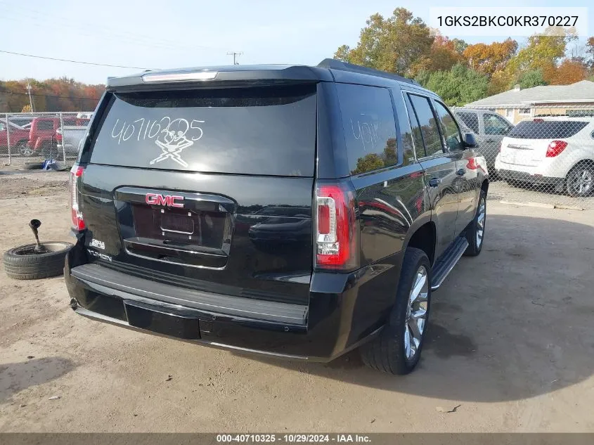 2019 GMC Yukon Slt VIN: 1GKS2BKC0KR370227 Lot: 40710325