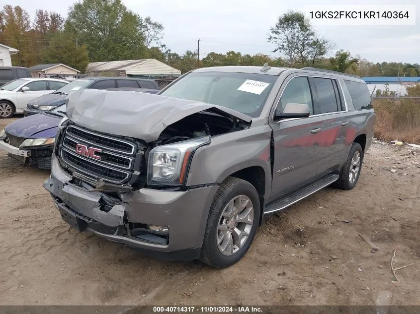 2019 GMC Yukon Xl Sle VIN: 1GKS2FKC1KR140364 Lot: 40714317