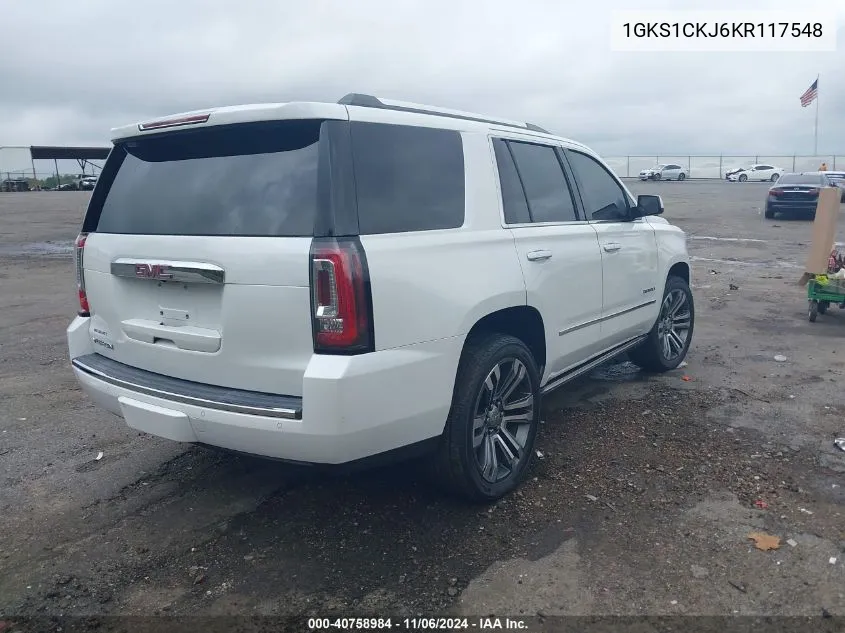 2019 GMC Yukon Denali VIN: 1GKS1CKJ6KR117548 Lot: 40758984