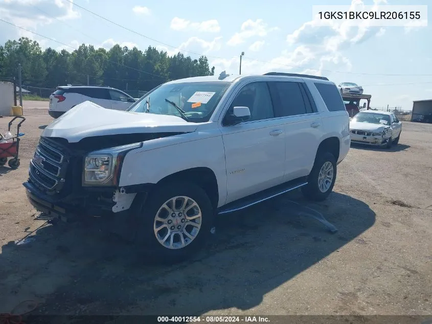 2020 GMC Yukon 2Wd Slt VIN: 1GKS1BKC9LR206155 Lot: 40012554