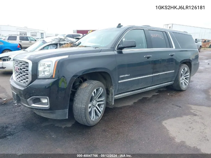 2020 GMC Yukon Xl 4Wd Denali VIN: 1GKS2HKJ6LR126181 Lot: 40047766