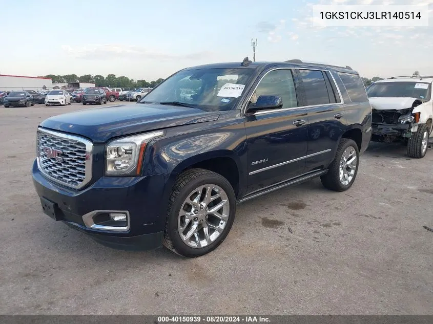 2020 GMC Yukon 2Wd Denali VIN: 1GKS1CKJ3LR140514 Lot: 40150939