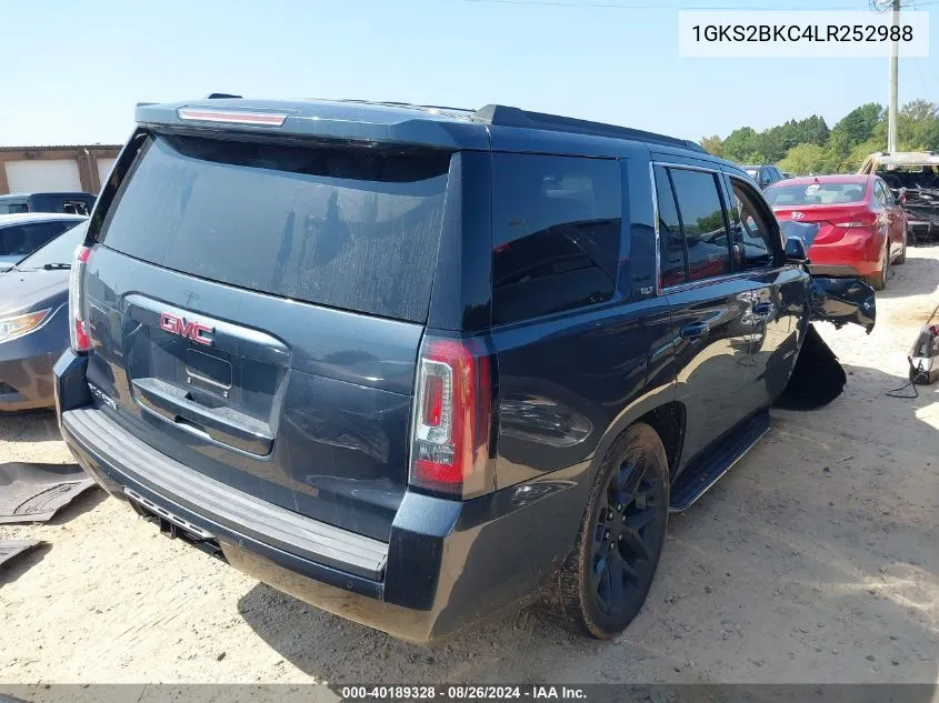 2020 GMC Yukon 4Wd Slt VIN: 1GKS2BKC4LR252988 Lot: 40189328