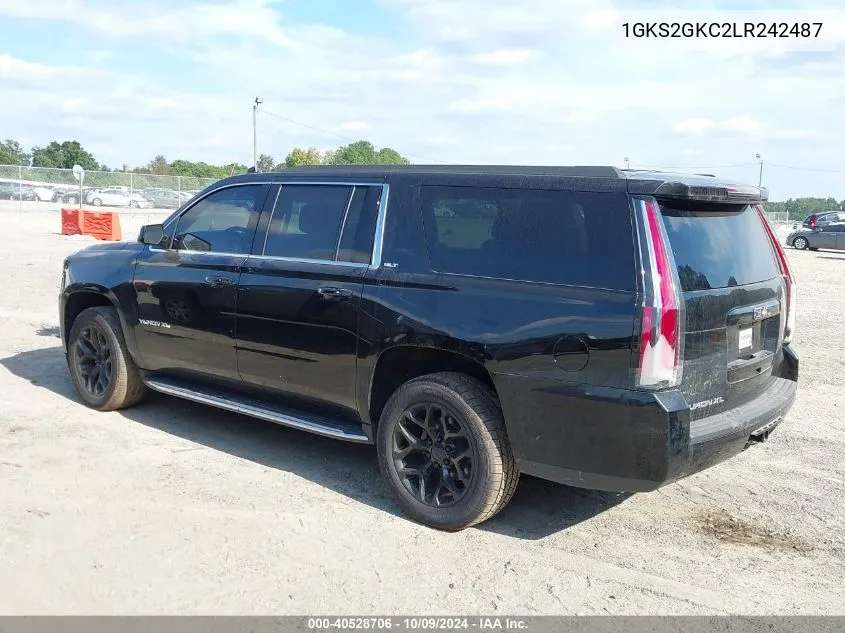 2020 GMC Yukon Xl 4Wd Slt VIN: 1GKS2GKC2LR242487 Lot: 40528706