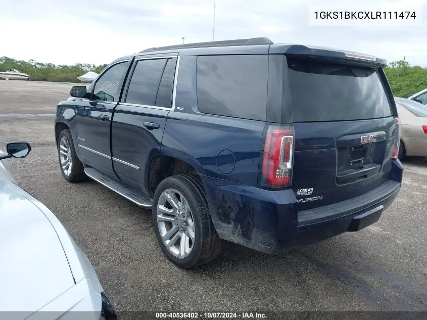 2020 GMC Yukon Slt VIN: 1GKS1BKCXLR111474 Lot: 40536402