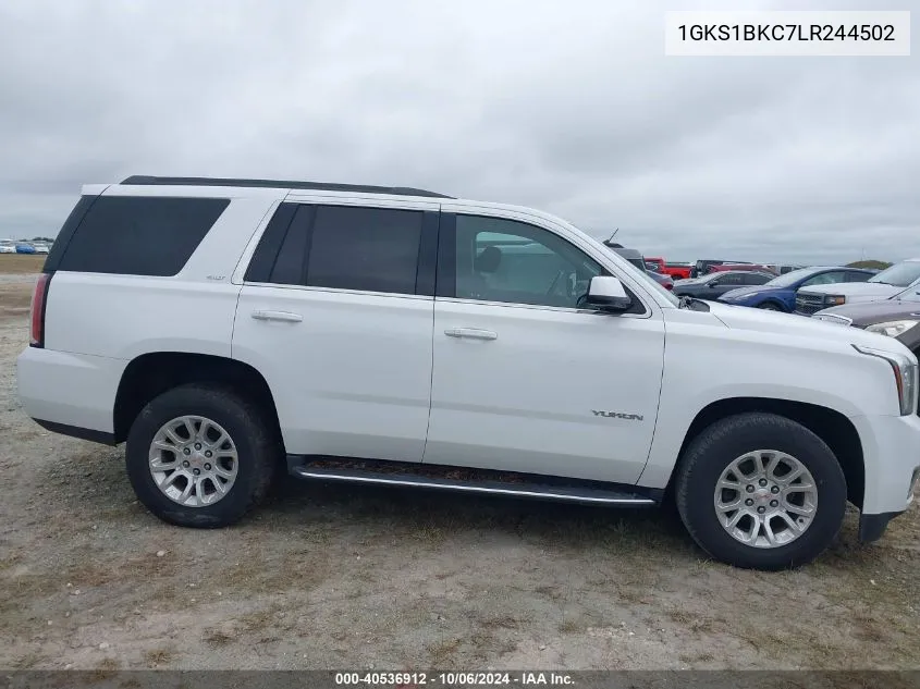 2020 GMC Yukon 2Wd Slt VIN: 1GKS1BKC7LR244502 Lot: 40536912