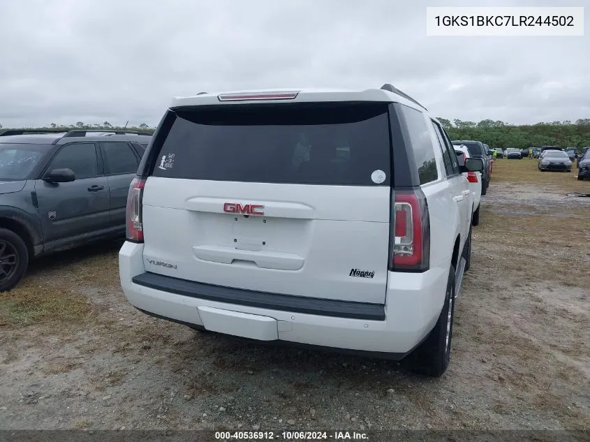 2020 GMC Yukon 2Wd Slt VIN: 1GKS1BKC7LR244502 Lot: 40536912