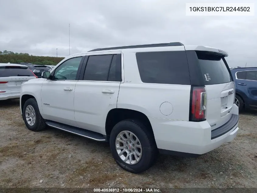 2020 GMC Yukon 2Wd Slt VIN: 1GKS1BKC7LR244502 Lot: 40536912