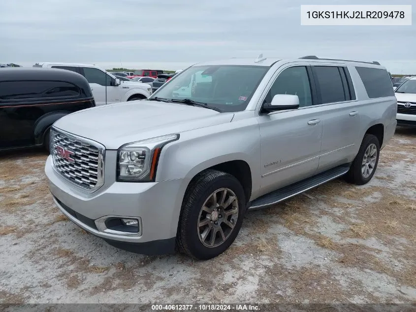 2020 GMC Yukon Xl 2Wd Denali VIN: 1GKS1HKJ2LR209478 Lot: 40612377