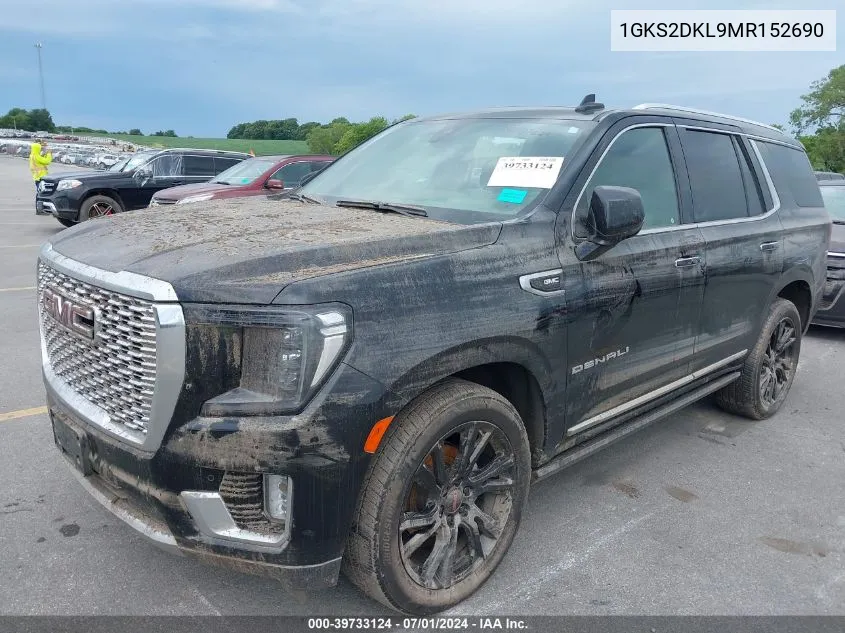 2021 GMC Yukon 4Wd Denali VIN: 1GKS2DKL9MR152690 Lot: 39733124