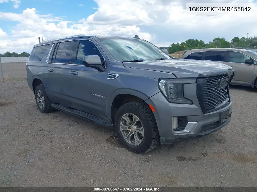 2021 GMC Yukon Xl 4Wd Sle VIN: 1GKS2FKT4MR455842 Lot: 39766547