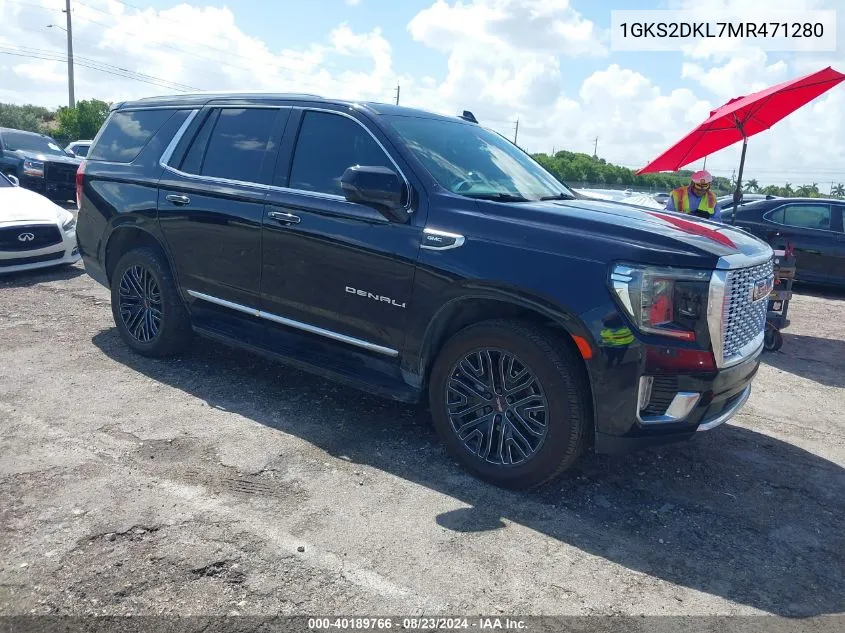 2021 GMC Yukon 4Wd Denali VIN: 1GKS2DKL7MR471280 Lot: 40189766