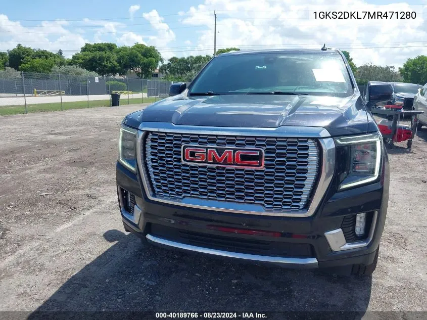 2021 GMC Yukon 4Wd Denali VIN: 1GKS2DKL7MR471280 Lot: 40189766