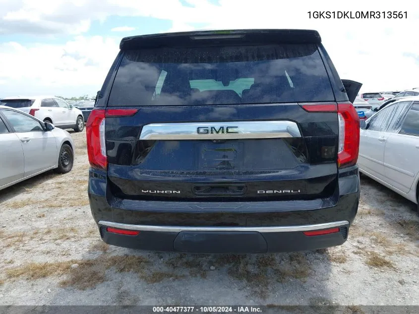 2021 GMC Yukon Denali VIN: 1GKS1DKL0MR313561 Lot: 40477377