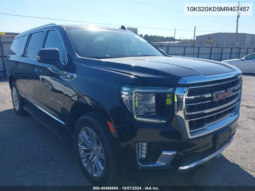 2021 GMC Yukon Xl 4Wd Slt VIN: 1GKS2GKD5MR407457 Lot: 40486905