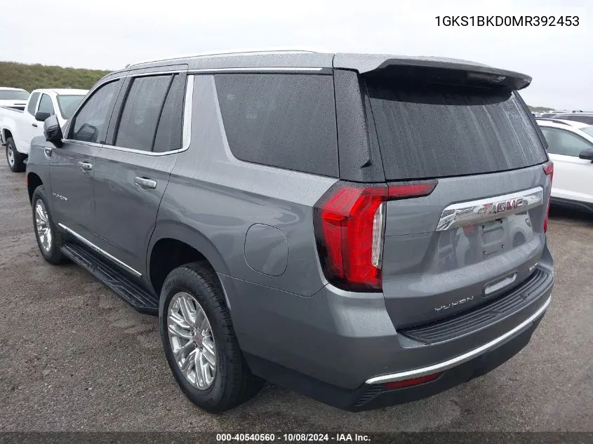 2021 GMC Yukon Slt VIN: 1GKS1BKD0MR392453 Lot: 40540560