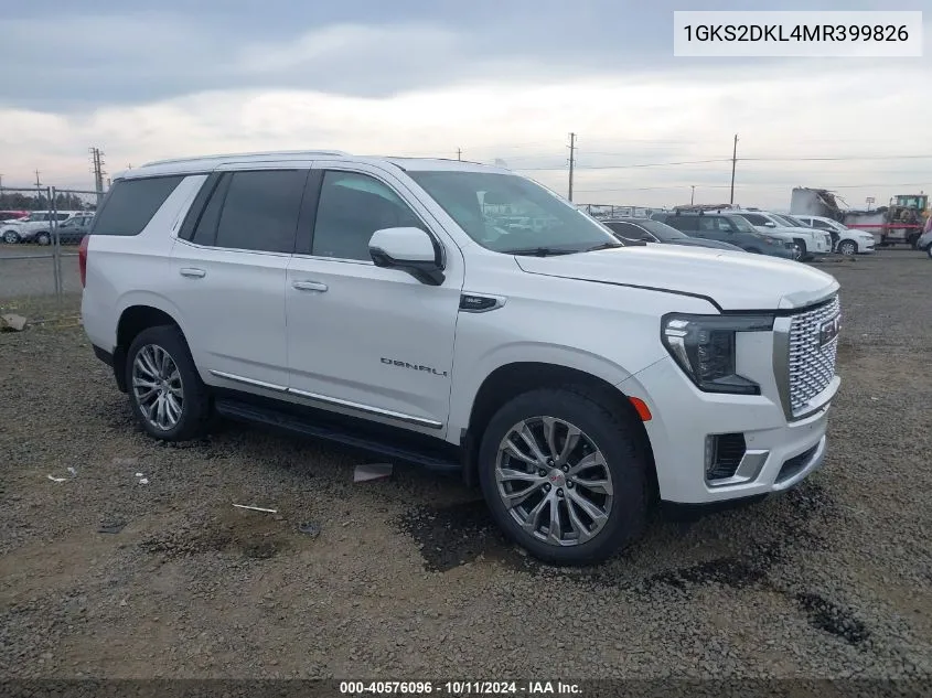 2021 GMC Yukon 4Wd Denali VIN: 1GKS2DKL4MR399826 Lot: 40576096