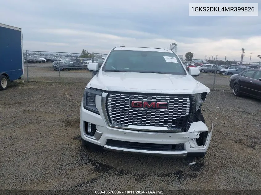 2021 GMC Yukon 4Wd Denali VIN: 1GKS2DKL4MR399826 Lot: 40576096