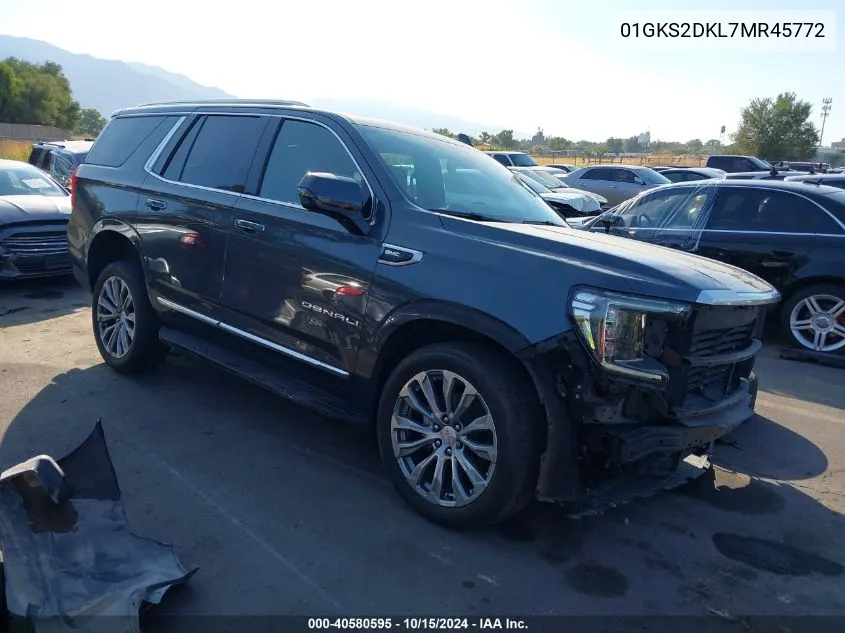 2021 GMC Yukon 4Wd Denali VIN: 01GKS2DKL7MR45772 Lot: 40580595