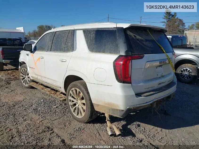 2021 GMC Yukon Denali VIN: 1GKS2DKL4MR143623 Lot: 40639289