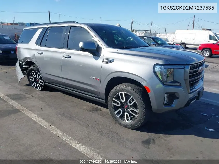 2021 GMC Yukon 4Wd At4 VIN: 1GKS2CKD2MR237535 Lot: 40744252