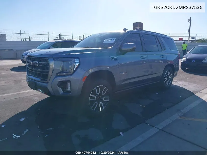 2021 GMC Yukon 4Wd At4 VIN: 1GKS2CKD2MR237535 Lot: 40744252