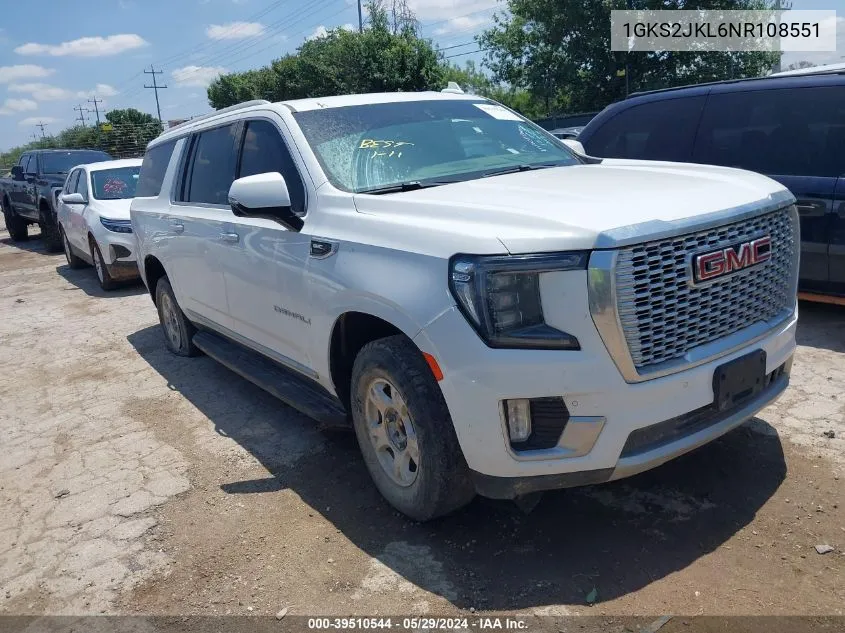 1GKS2JKL6NR108551 2022 GMC Yukon Xl 4Wd Denali