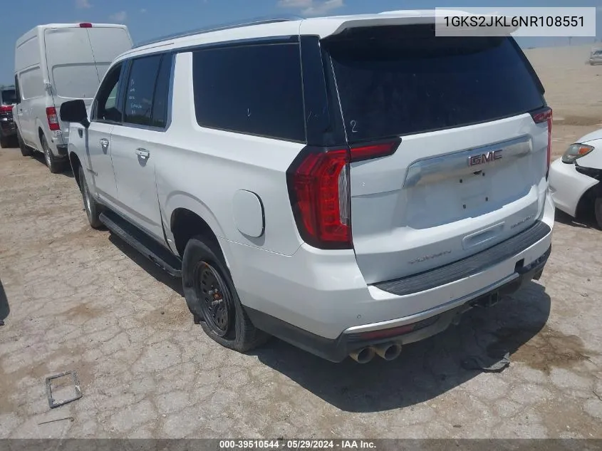 1GKS2JKL6NR108551 2022 GMC Yukon Xl 4Wd Denali