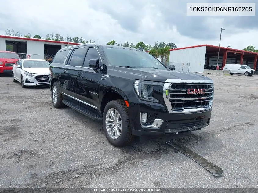 2022 GMC Yukon Xl 4Wd Slt VIN: 1GKS2GKD6NR162265 Lot: 40019577